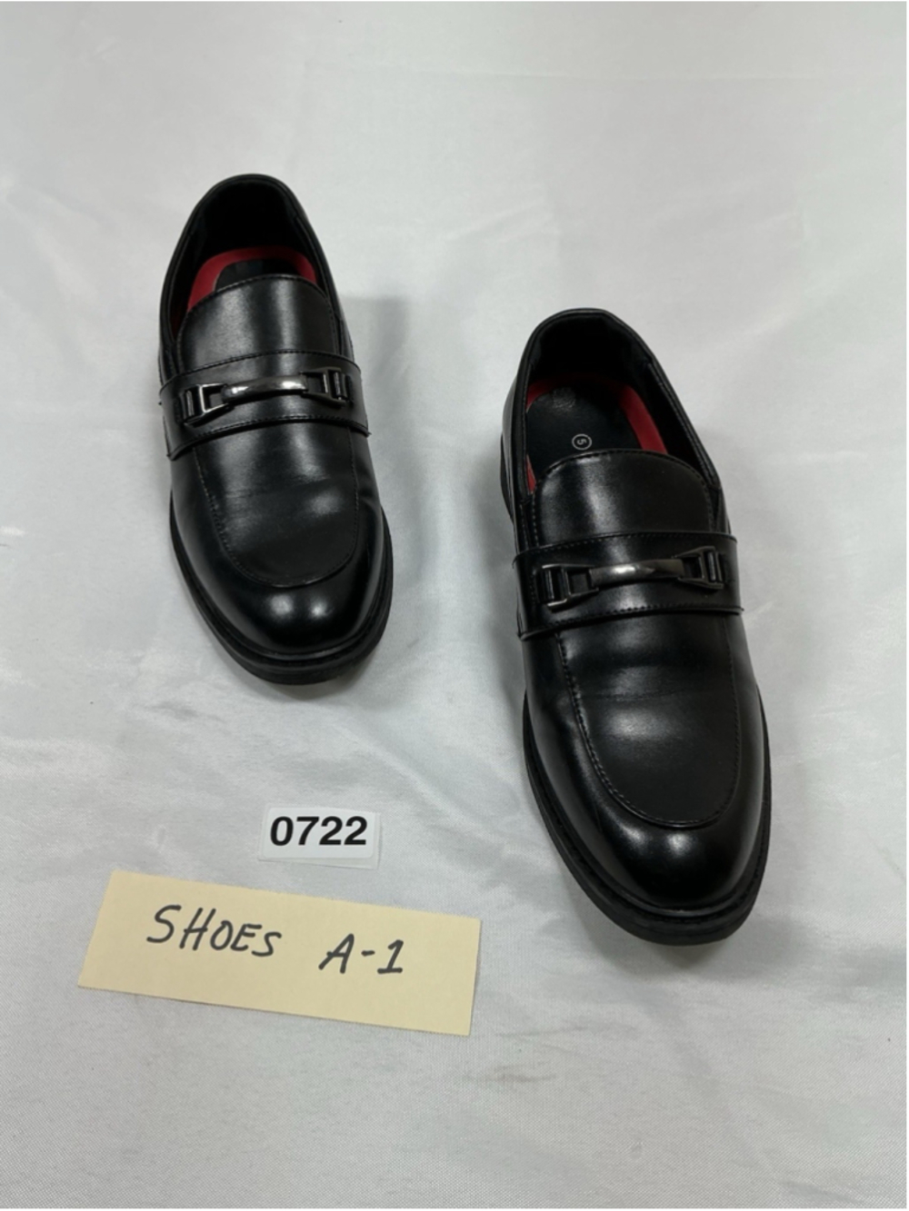 Boys Excellent Bruno Marc Slip On Dress Loafer Size 5 Black Block Heel